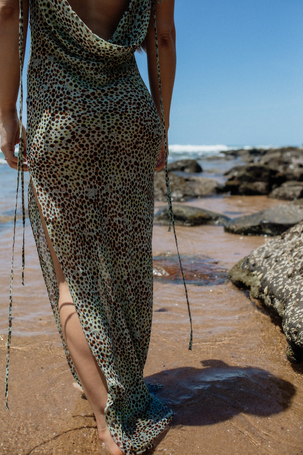 Chiara Dress turquoise sea urchin